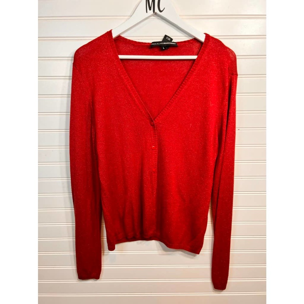 Vintage Red Cardigan Size Large